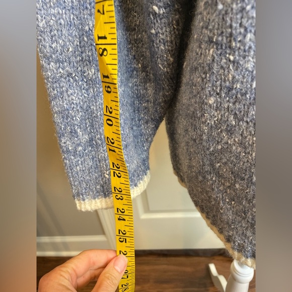 Vintage LL Bean Women's Heather Blue roll neck Sweater XL - Picture 5 of 14